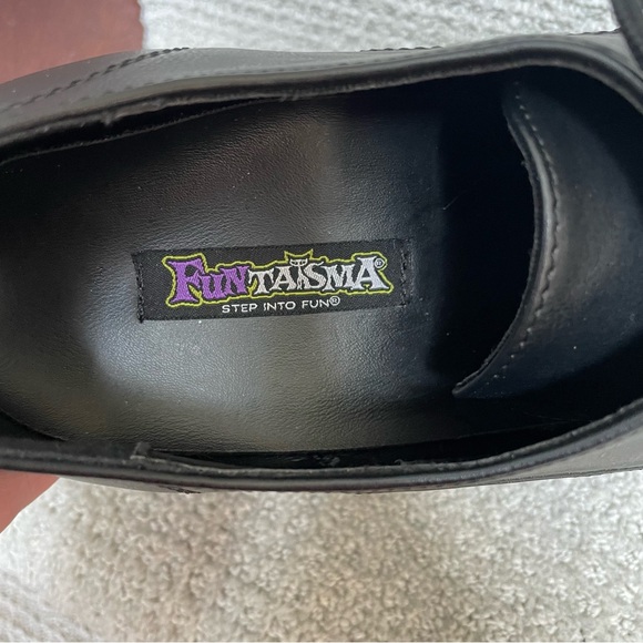 Funtasma Men's Disco Retro Black Polyurethane Lace Up Platform Shoes Halloween - Picture 12 of 14